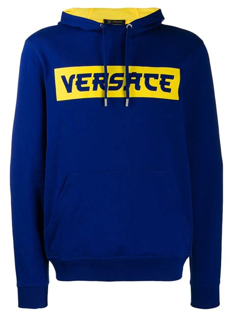 versace hoodie blue